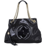 Gucci Soho Chain Shoulder Bag Medium Patent Front