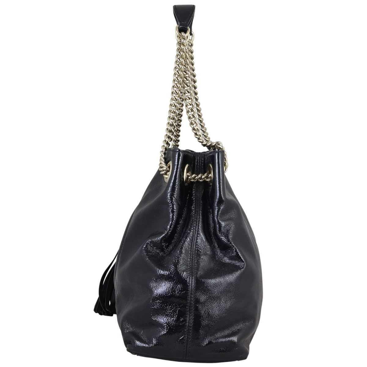 Gucci Soho Chain Shoulder Bag Medium Patent Side