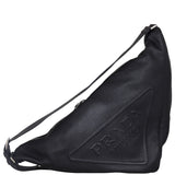 Prada Triangle Leather Shoulder Bag Front