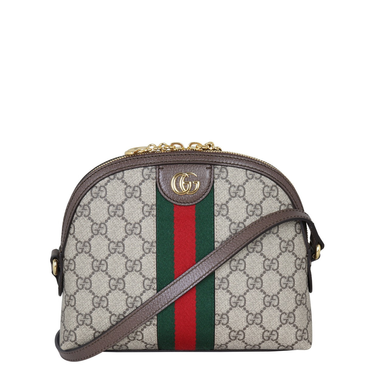 Gucci Ophidia GG Supreme Small Shoulder Bag Front with Strap