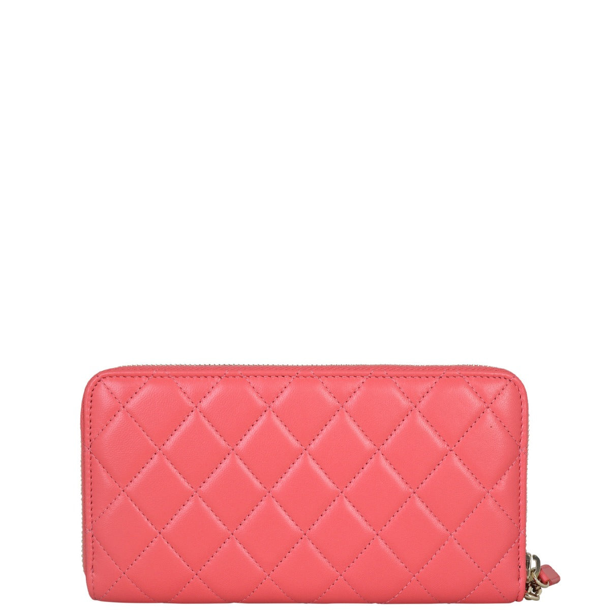 Chanel Camellia Zip Around Wallet Back