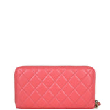 Chanel Camellia Zip Around Wallet Back