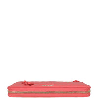 Chanel Camellia Zip Around Wallet Top