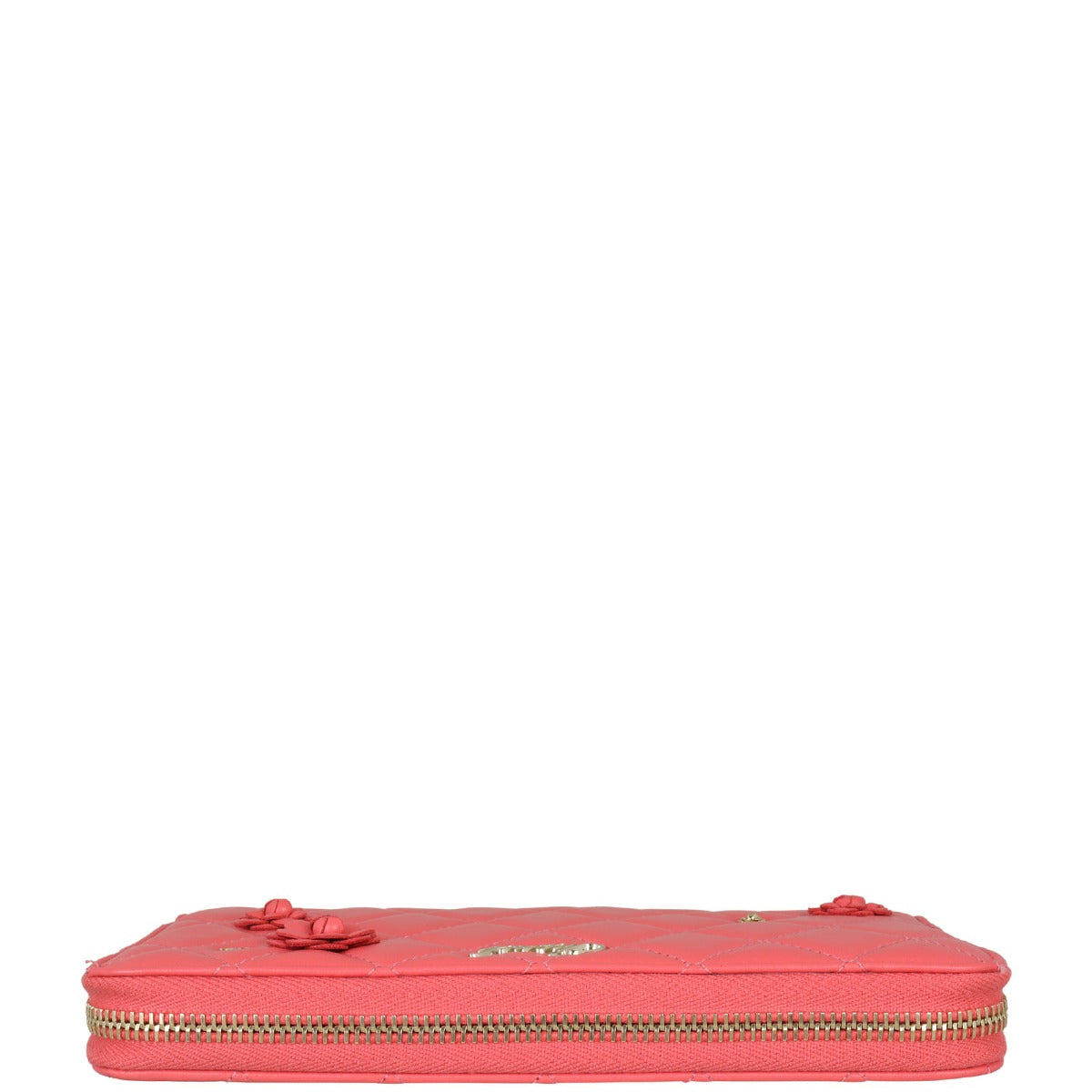 Chanel Camellia Zip Around Wallet Top