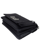 Prada Saffiano Lux Chain Lock Flap Bag Corner Distance