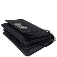 Prada Saffiano Lux Chain Lock Flap Bag Corner Distance