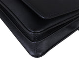 Prada Saffiano Lux Chain Lock Flap Bag Corner Close Up