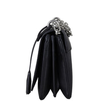 Prada Saffiano Lux Chain Lock Flap Bag Side