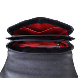 Prada Saffiano Lux Chain Lock Flap Bag Whole Interior