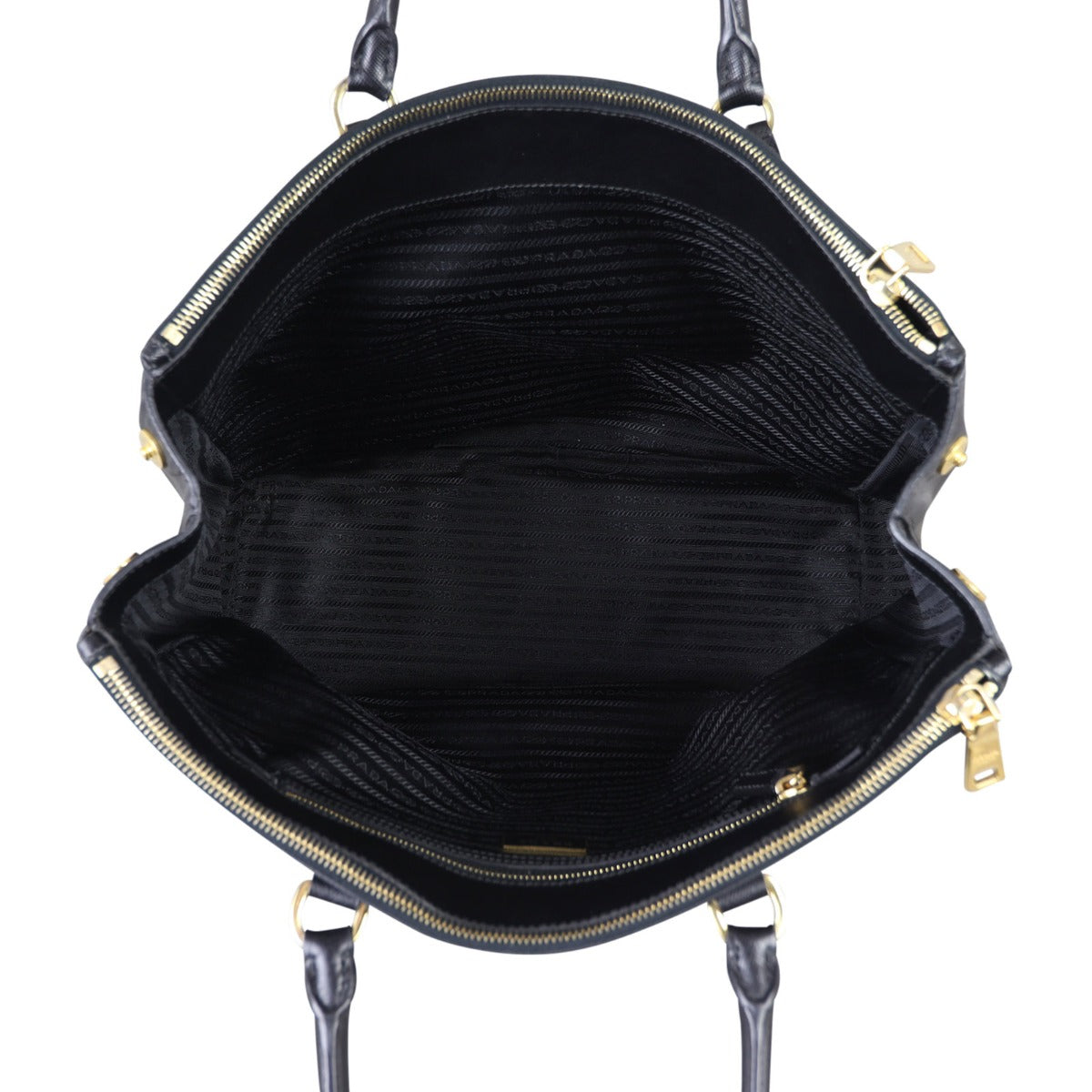 Prada Saffiano Lux Galleria Double Zip Tote Large Whole Interior