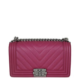 Chanel Boy Old Medium Chevron Front