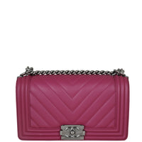 Chanel Boy Old Medium Chevron Front