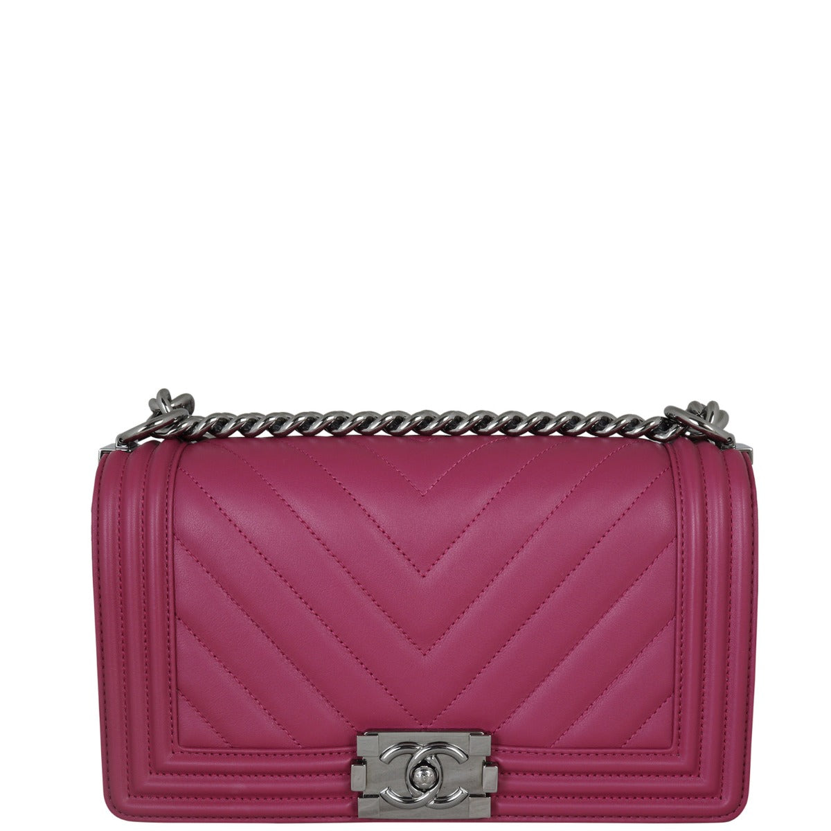 Chanel Boy Old Medium Chevron Front