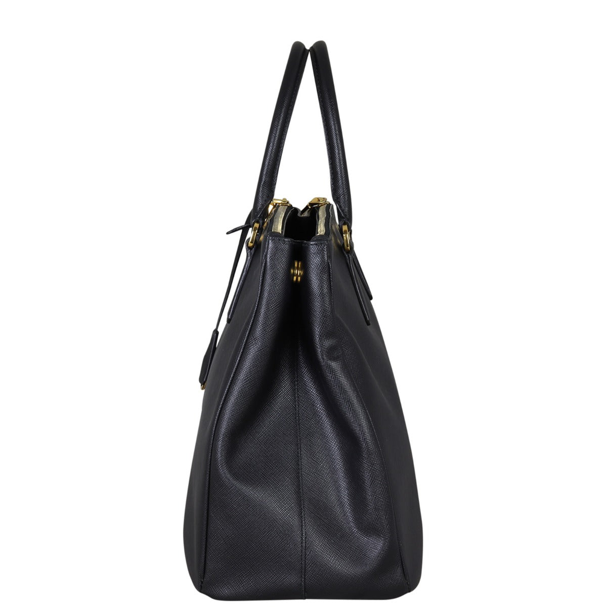 Prada Saffiano Lux Galleria Double Zip Tote Large Side