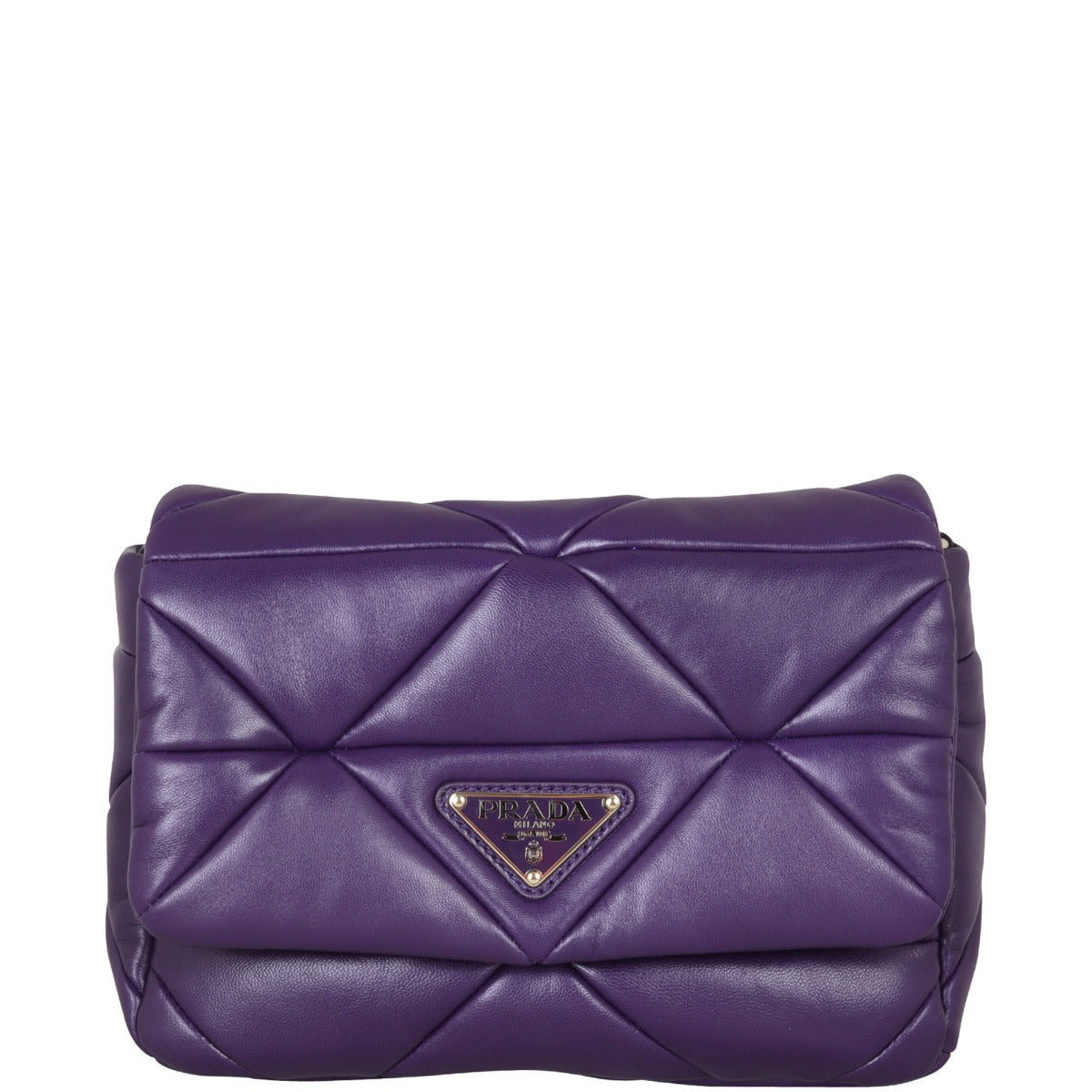 Prada Padded Nappa Patchwork Shoulder Bag Medium Front