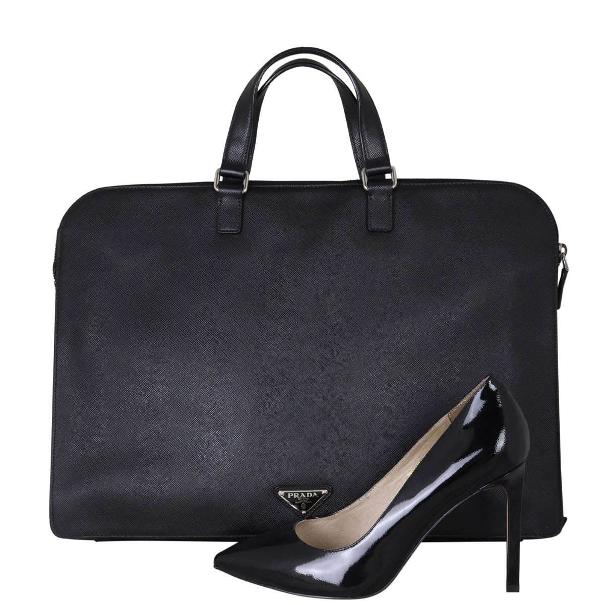 Prada Saffiano Lux Briefcase Shoe