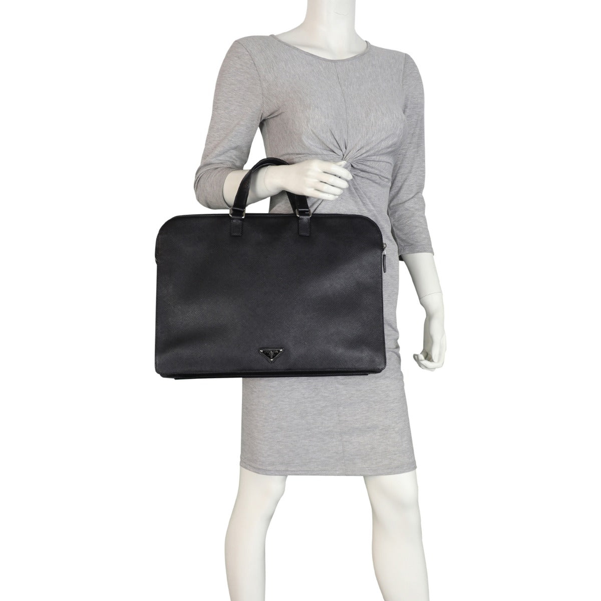 Prada Saffiano Lux Briefcase Mannequin