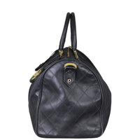 Chanel Vintage Canvas Duffle Bag Side