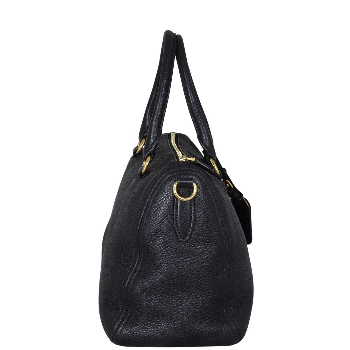 Prada Vitello Daino Satchel Bag Side