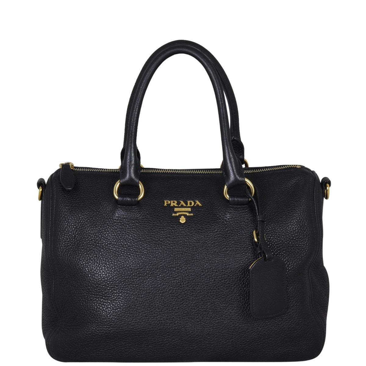 Prada Vitello Daino Satchel Bag Front