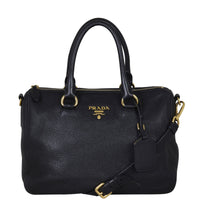 Prada Vitello Daino Satchel Bag Front With Strap