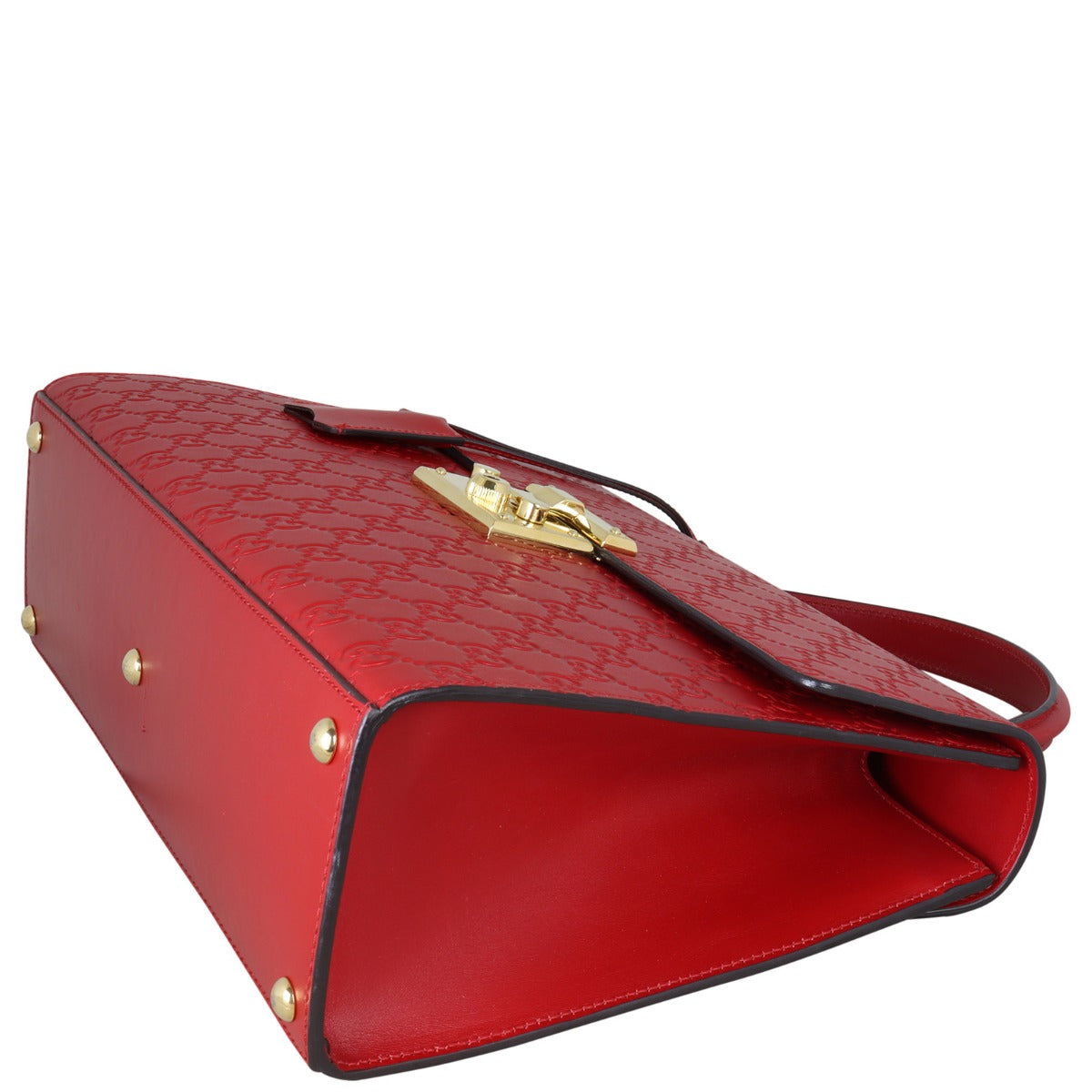 Gucci Guccissima Padlock Top Handle Bag Medium Corner Distance