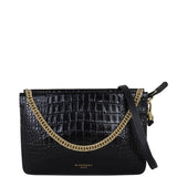 Givenchy Cross3 Crossbody Croc-Embossed Front With Chain