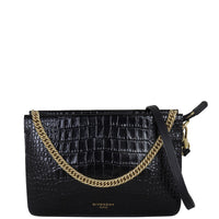 Givenchy Cross3 Crossbody Croc-Embossed Front With Chain