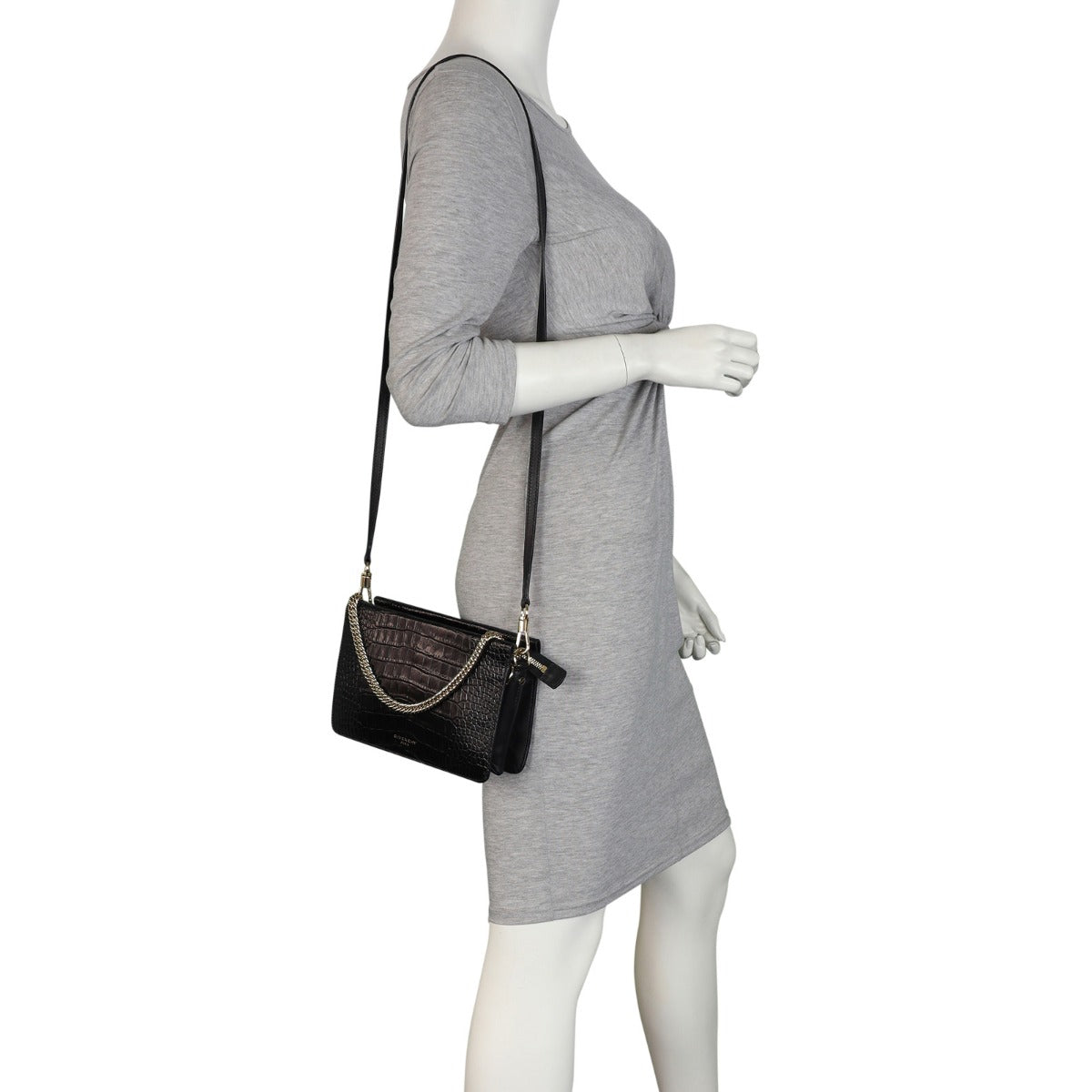 Givenchy Cross3 Crossbody Croc-Embossed Mannequin