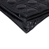 Dior Lady Dior Patent Cannage Clutch Corner Close Up