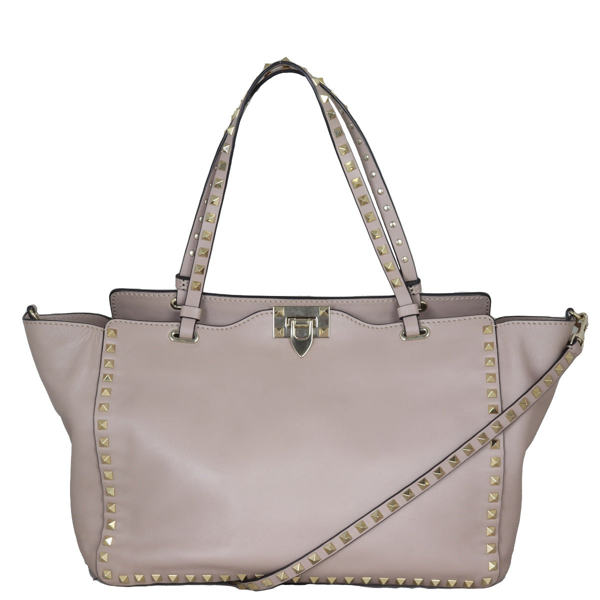 Valentino Rockstud Tote Medium Front With Strap