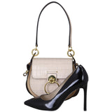 Chloe Tess Small Croc-Embossed Shoe