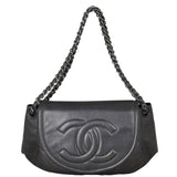 Chanel Half Moon Flap Bag Front With Strap