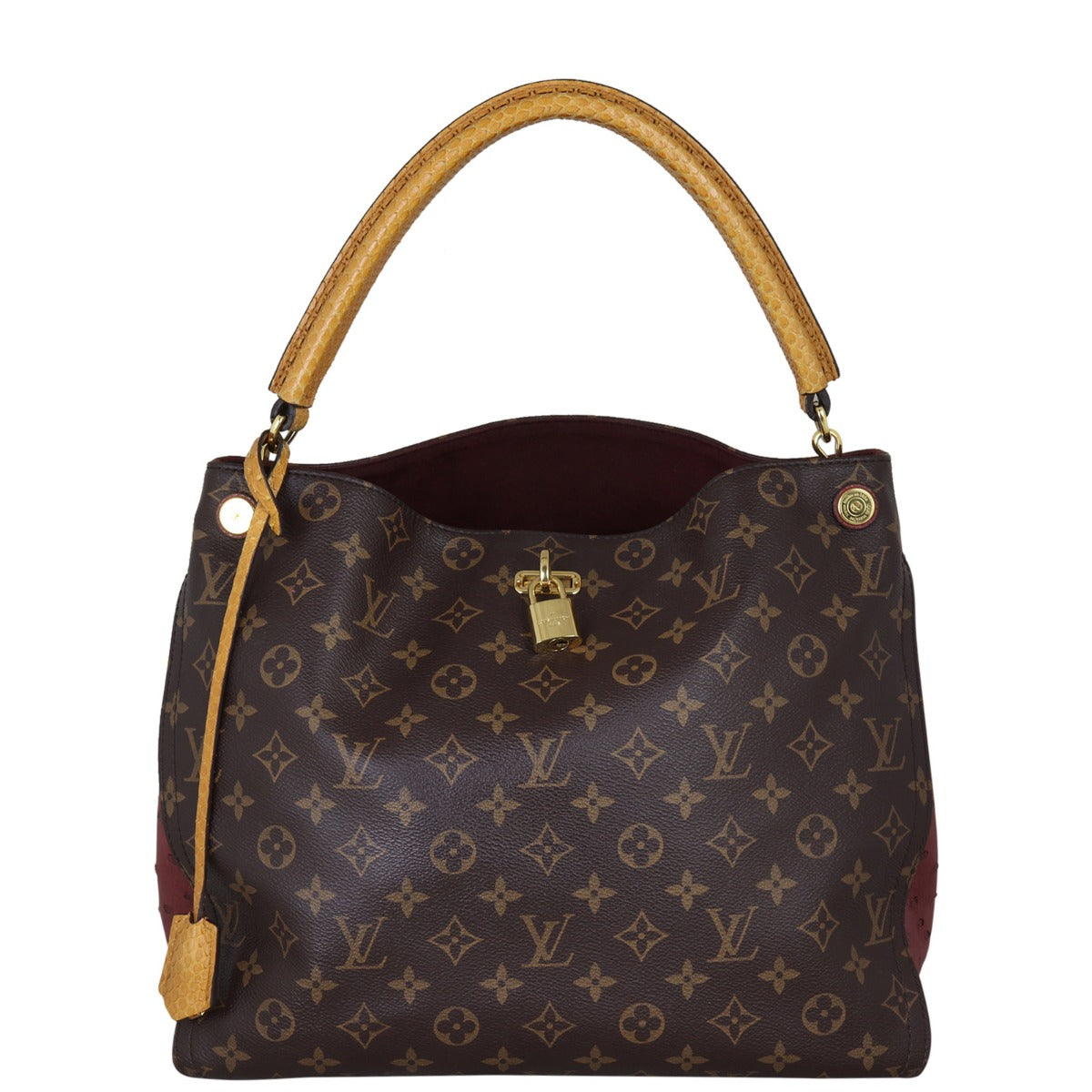 Louis Vuitton Gaia Ostrich Python Monogram Front