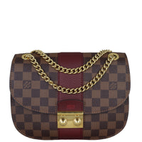 Louis Vuitton Wight Damier Ebene Front With Chain