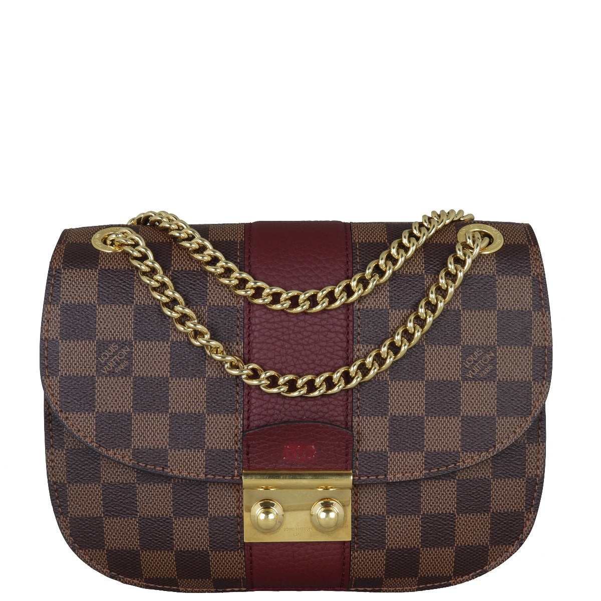 Louis Vuitton Wight Damier Ebene Front With Chain
