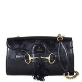 Gucci Emily Patent Mini Chain Shoulder Bag Front With Strap
