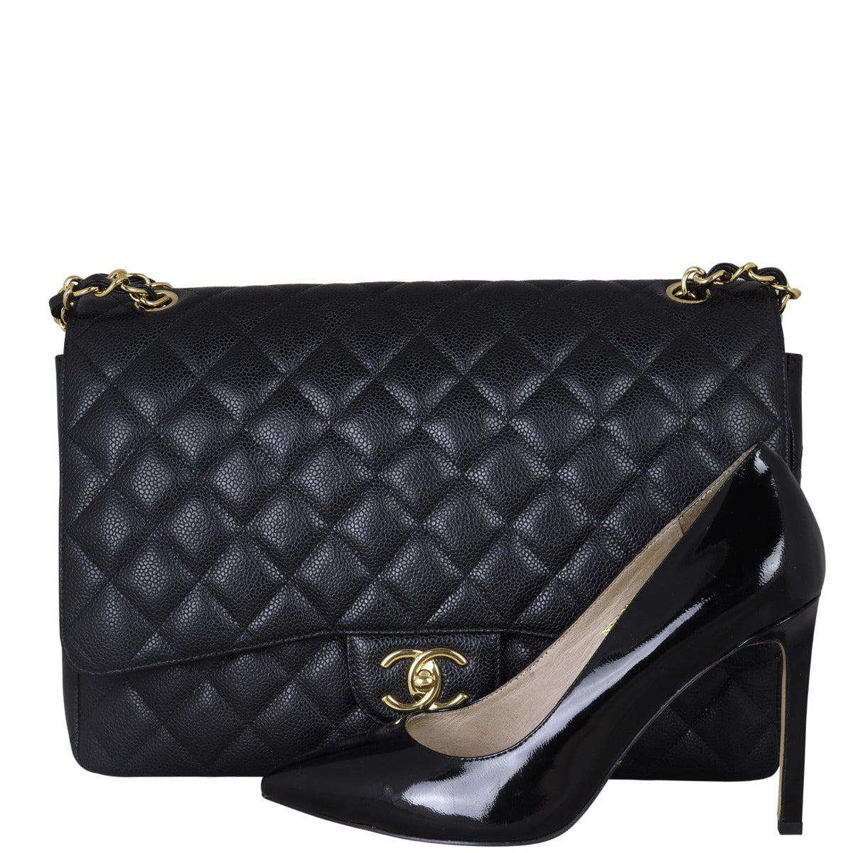 Chanel Classic Double Flap Jumbo Shoe