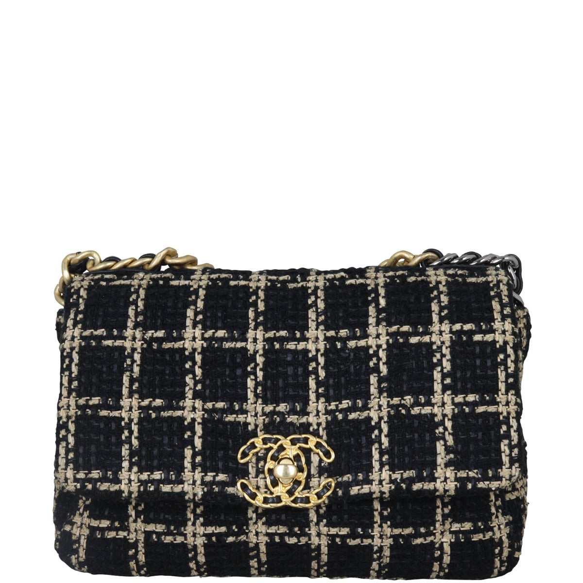 Chanel 19 Tweed Flap Bag Medium Front