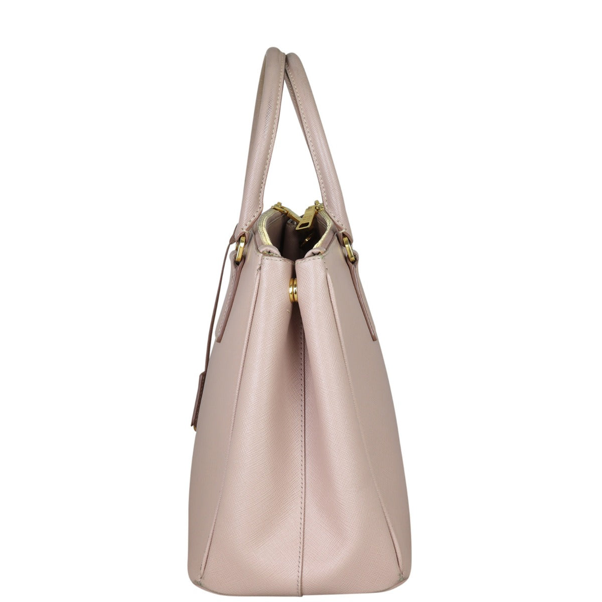 Prada Saffiano Lux Galleria Double Zip Tote Medium Side