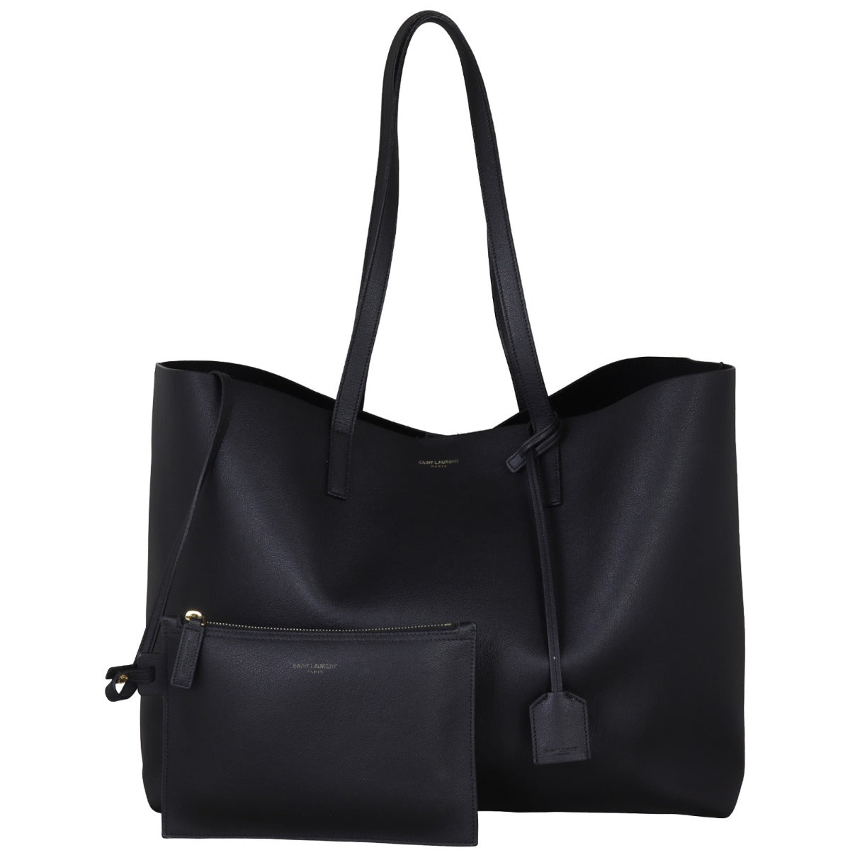 Saint Laurent Shopping Tote Front With Pouch
