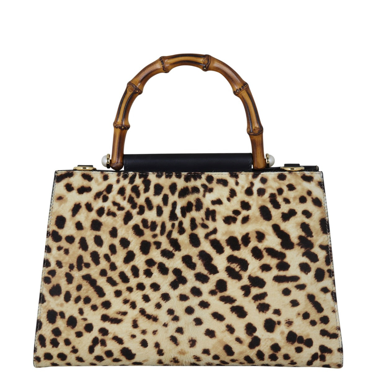 Gucci Nymphaea Top Handle Calf Hair Bag Back