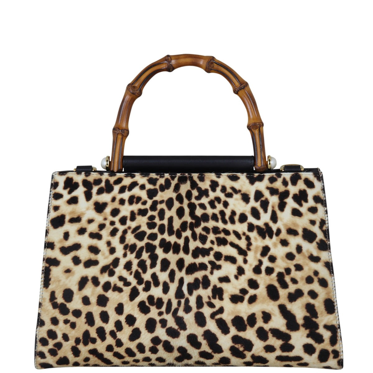 Gucci Nymphaea Top Handle Calf Hair Bag Front