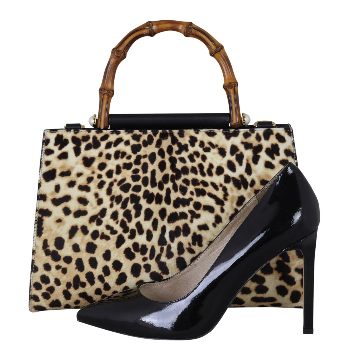 Gucci Nymphaea Top Handle Calf Hair Bag Shoe