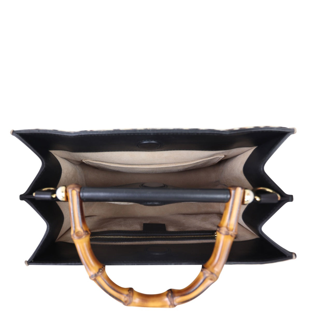 Gucci Nymphaea Top Handle Calf Hair Bag Whole Interior