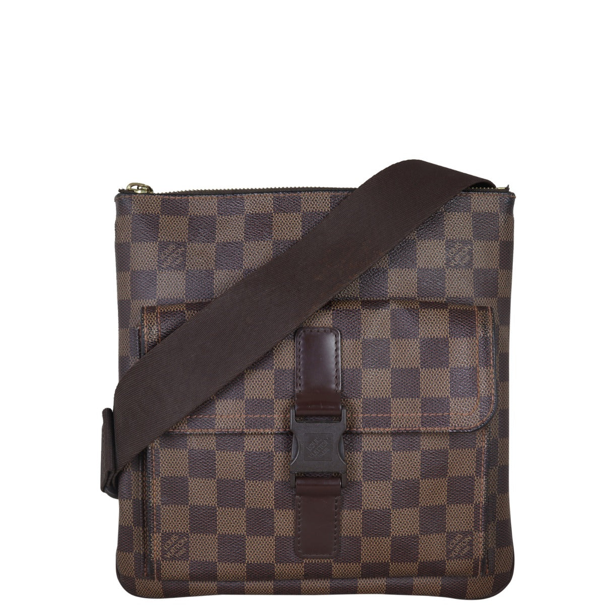 Louis Vuitton Melville Pochette Damier Ebene Front With Strap
