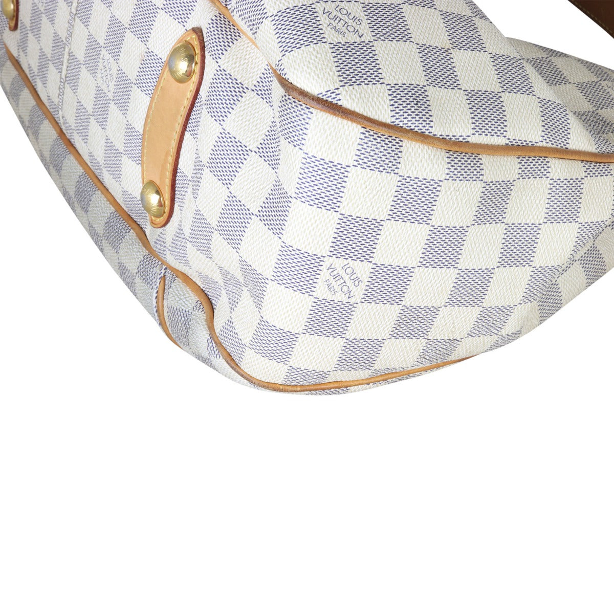 Louis Vuitton Galliera PM Damier Azur Corner Close Up