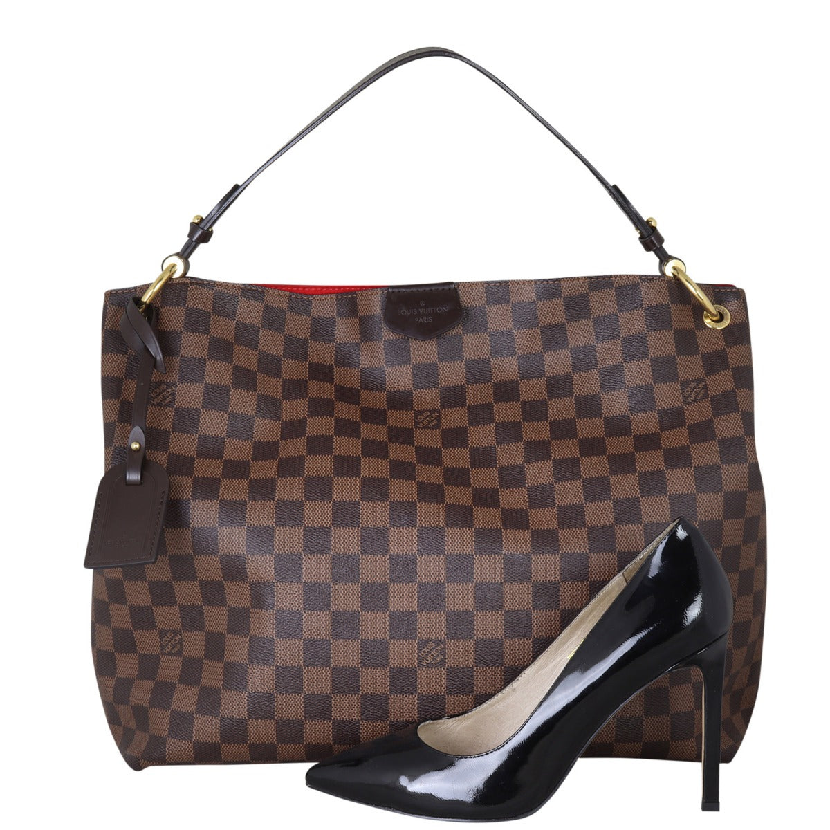 Louis Vuitton Graceful PM Damier Ebene Shoe