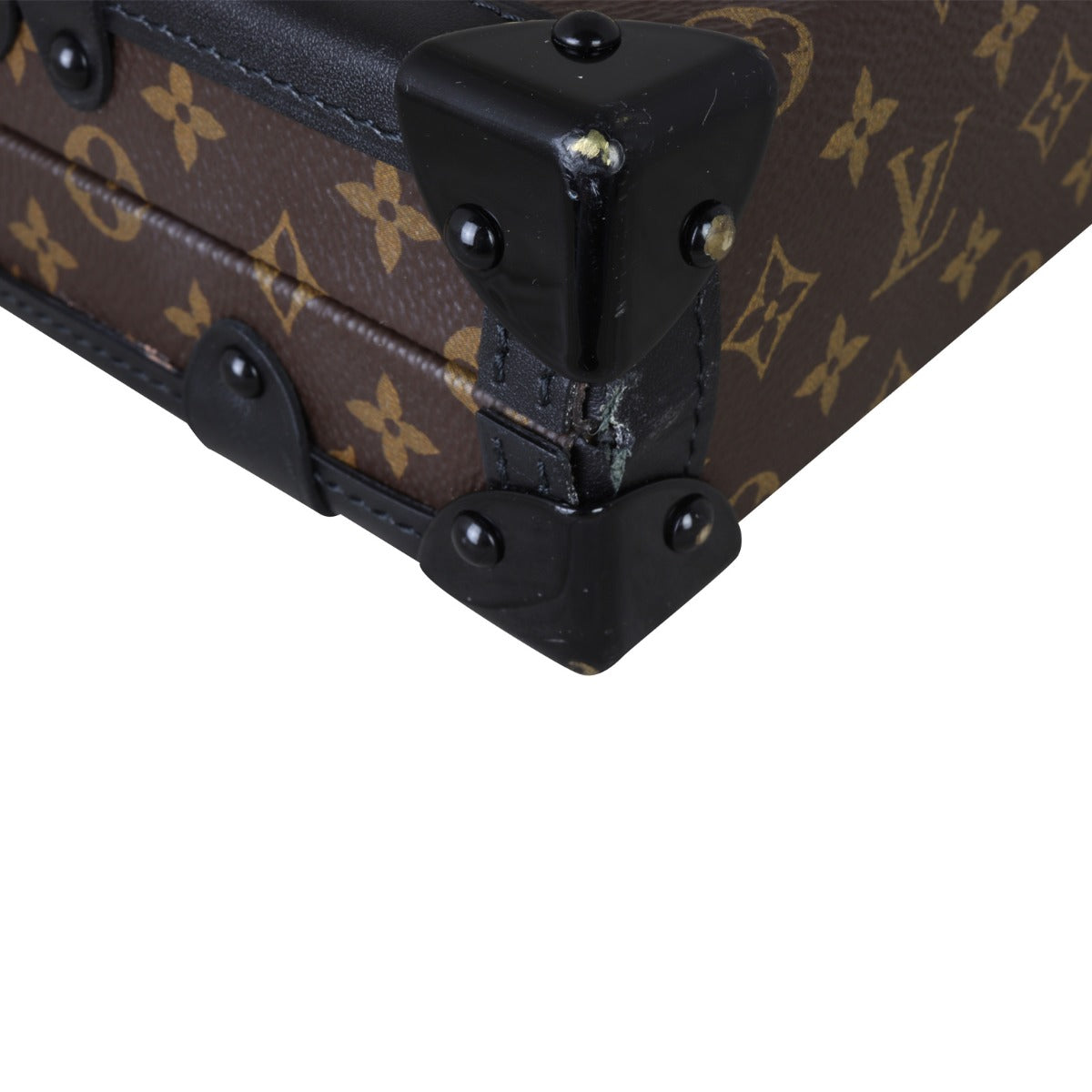 Louis Vuitton Petite Malle Monogram (different strap) Corner Close Up