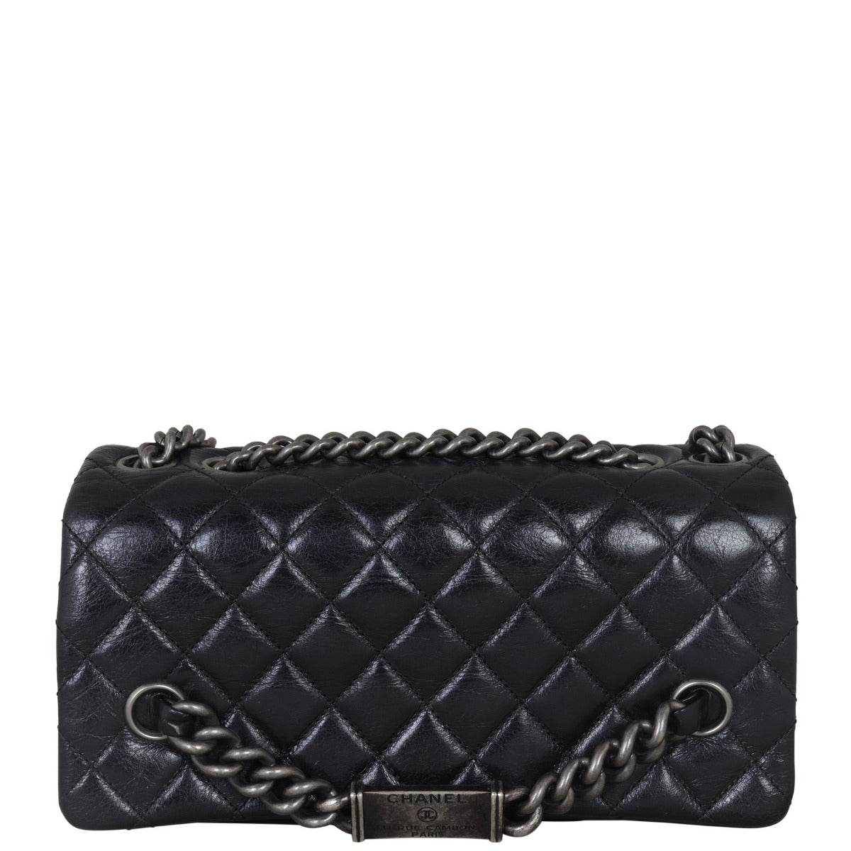 Chanel Quilted Chain Flap Bag Front